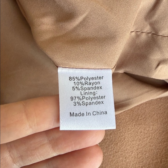 TUCKERNUCK Emerson Equestrian Elbow Patch Camel Coat Dress Size Small - Picture 7 of 9